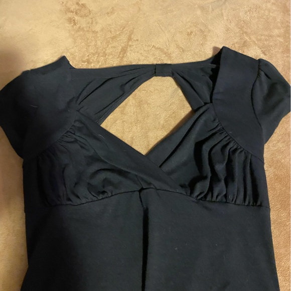 Fleurish Black Open Back Top Junior - Picture 3 of 4